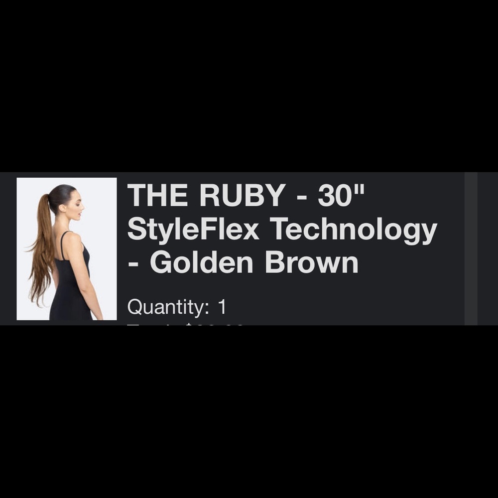 Prettyparty Golden Brown Flex Style hair extension ponytail